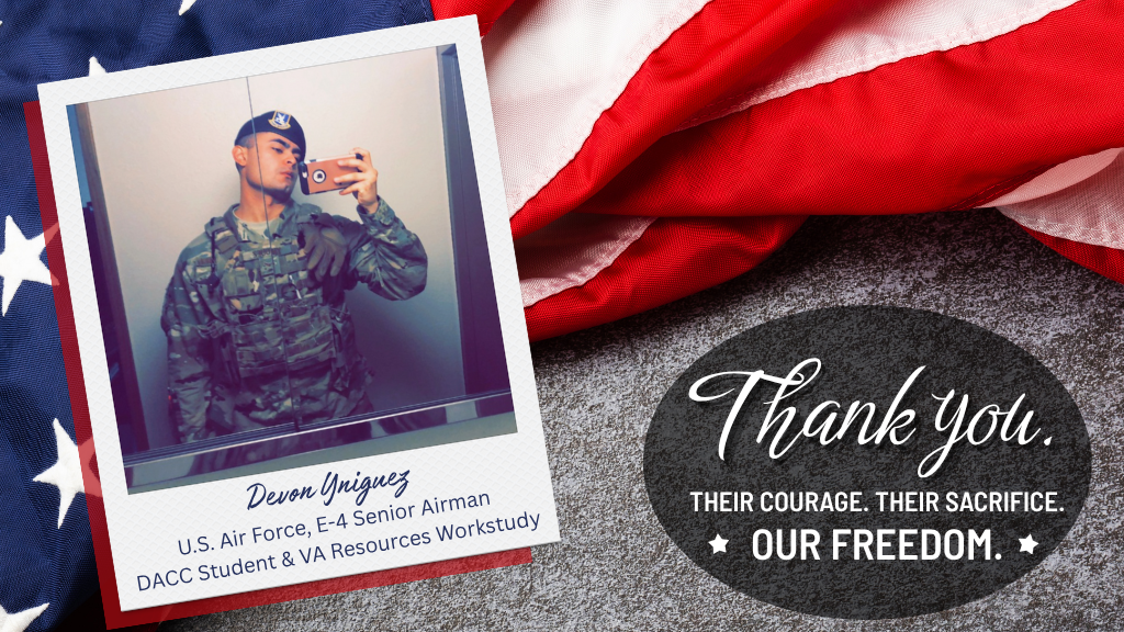 Image of Devon Yniguez, a veteran in the US Airforce