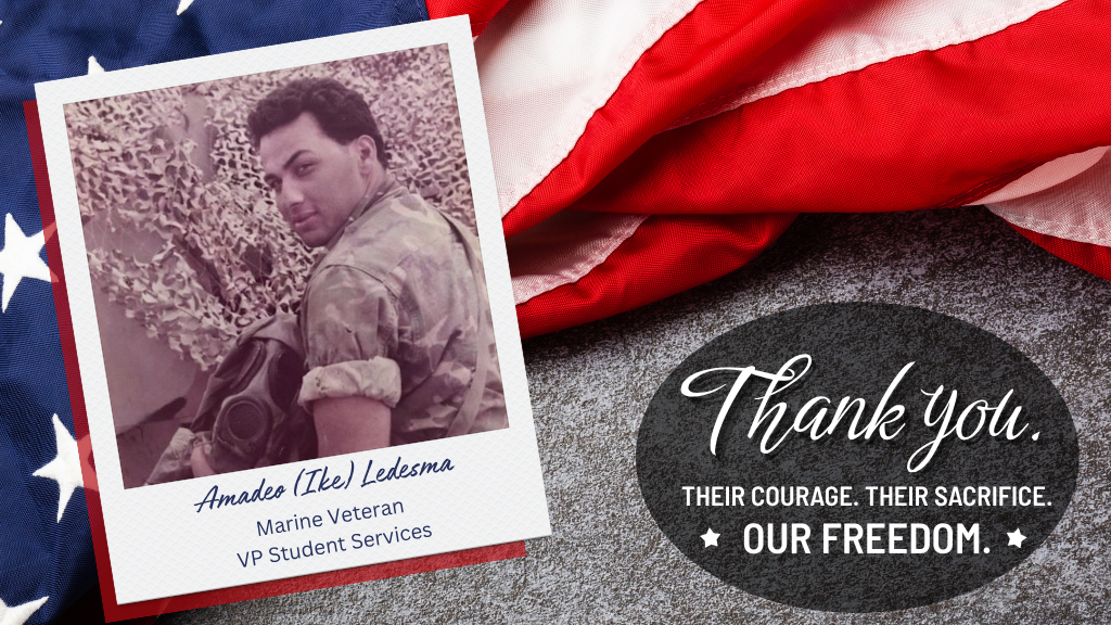 Ike Ledesma thank you for your service slide