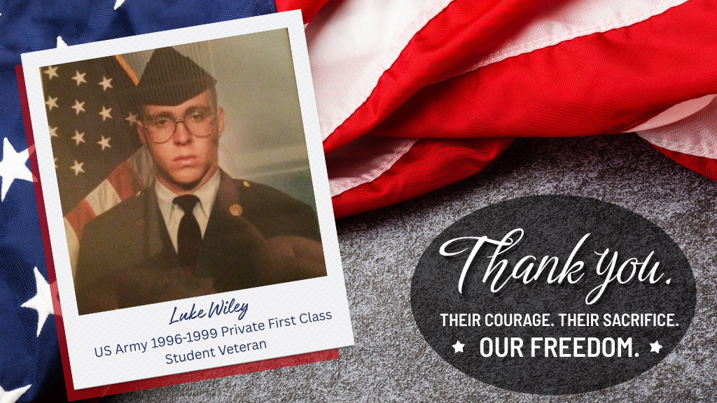 Image of Luke Wiley, a veteran in the US Army