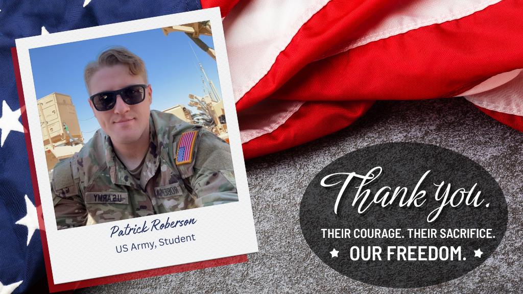 Image of Patrick Roberson, a veteran in the US Army