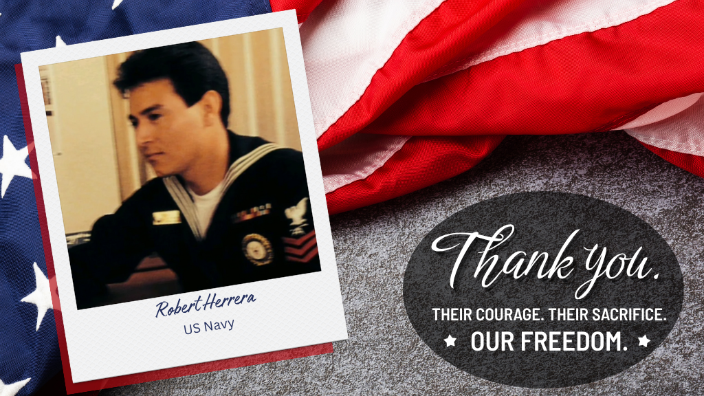 Image of Robert Herrera, a veteran in the US Navy