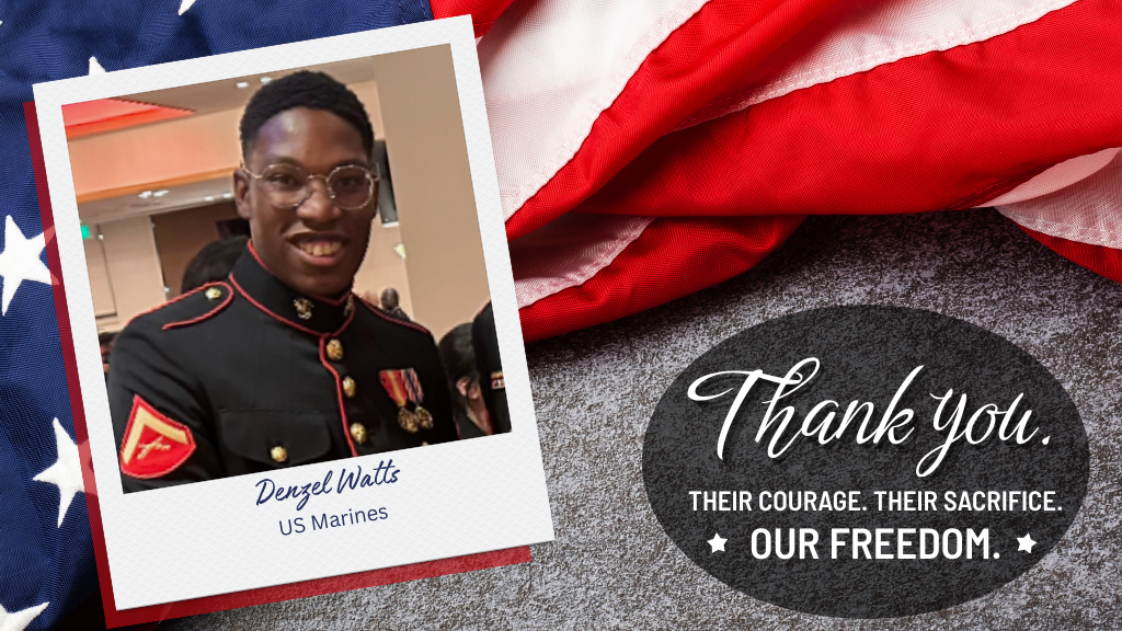 Image of Denzel Watts, a veteran of the US Marines