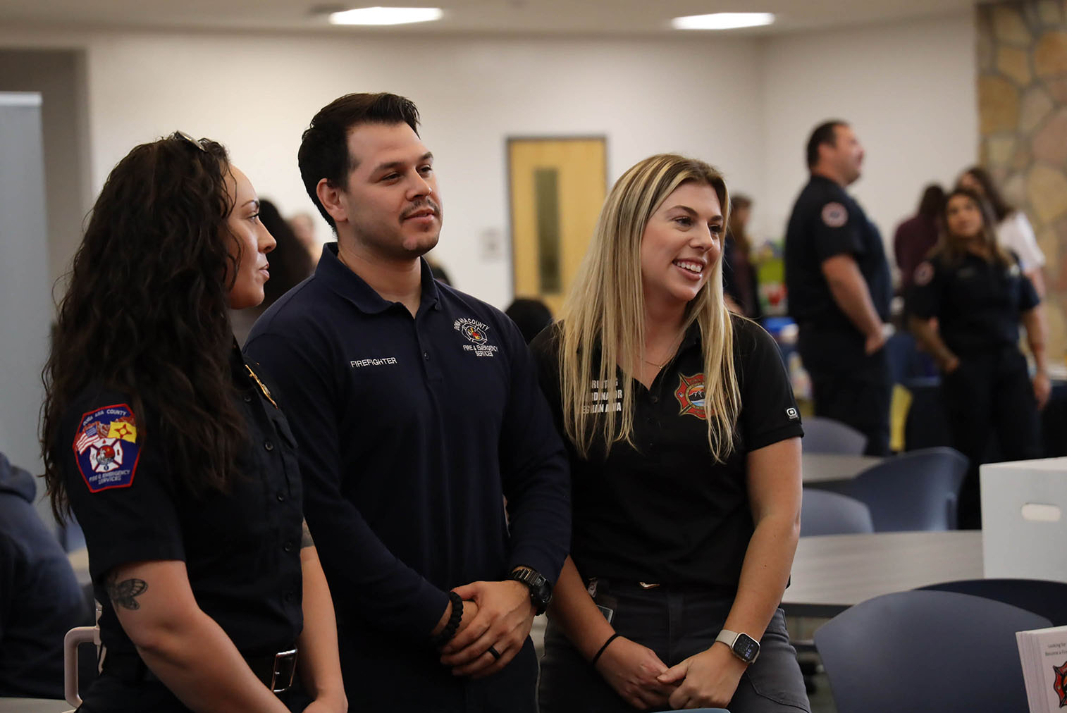 A trio from Dona Ana County's fire department poses for the camera.