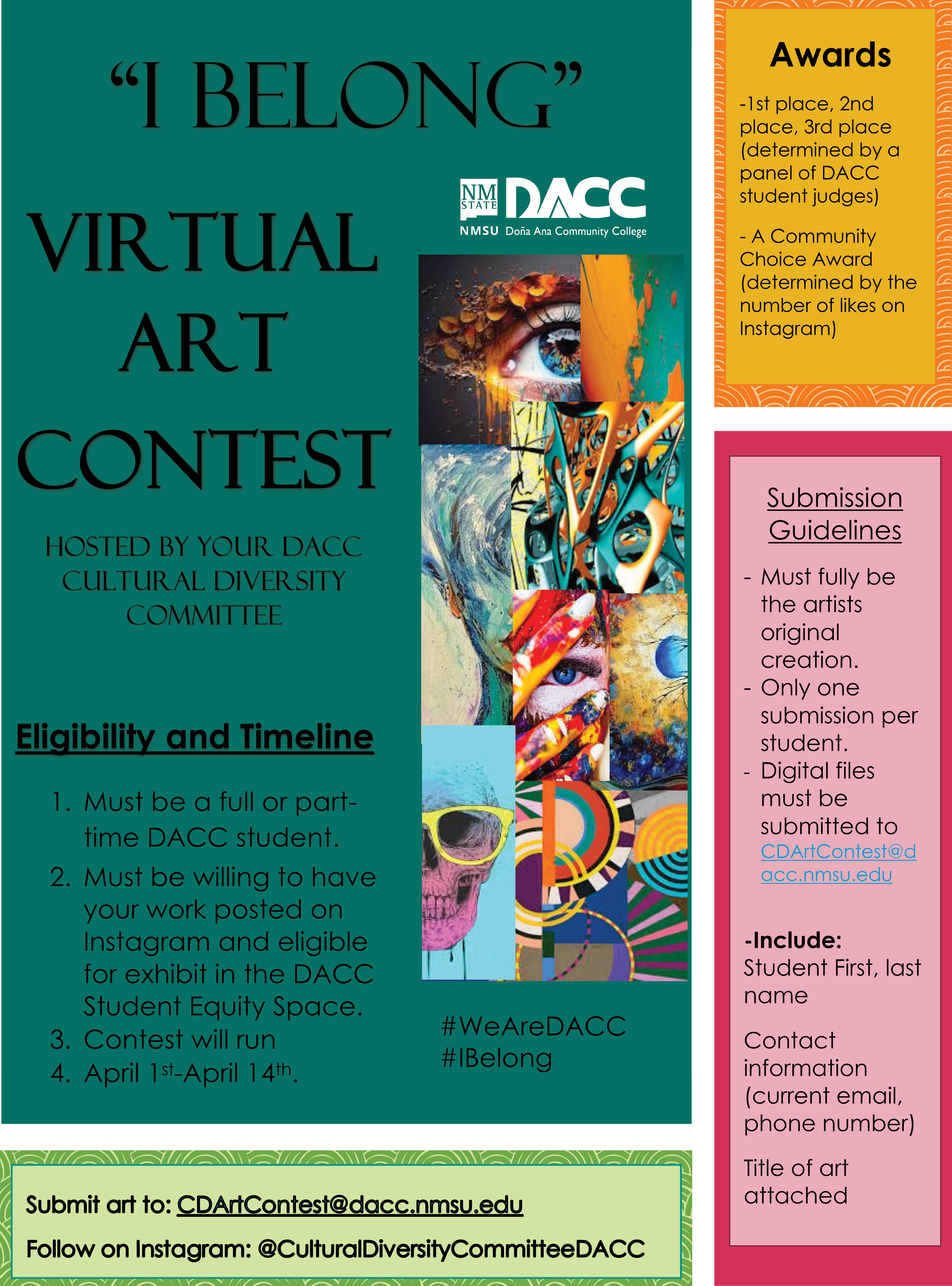 Virtual Art Contest flyer