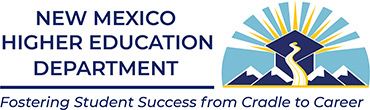 New Mexico Higher Education Department logo with subtext: fostering Student Success from Cradle to Career